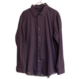 Apt 9 Button Down Purple Shirt 100 percent cotton